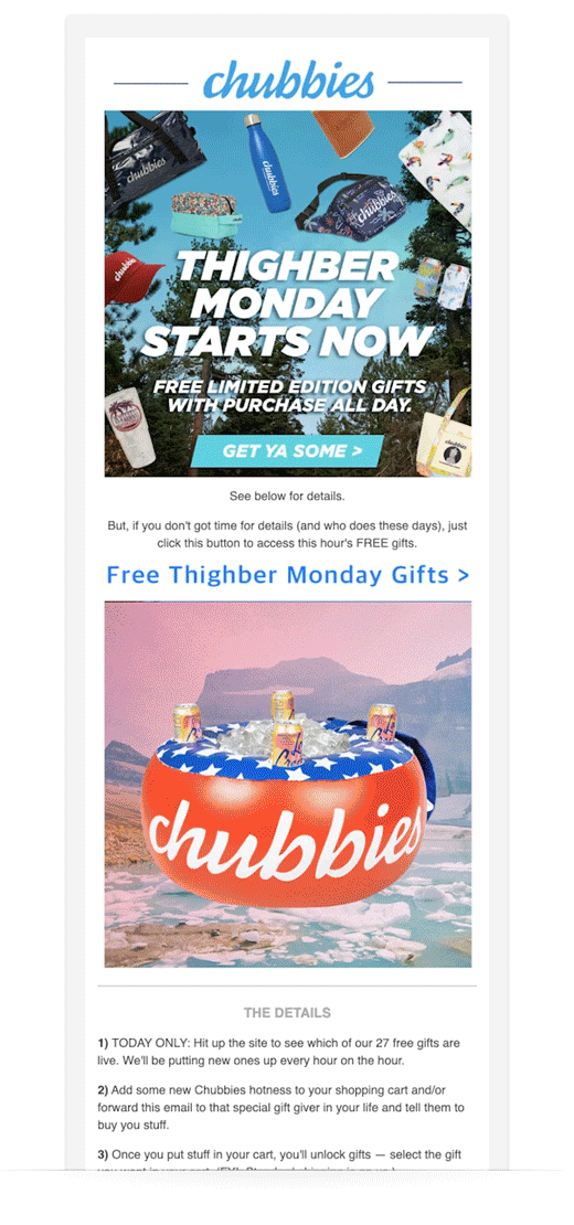 Cyber Monday Email Chubbies
