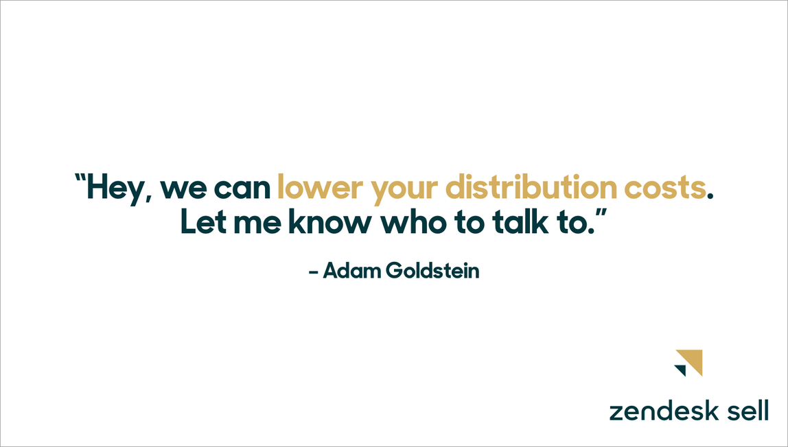 Adam Goldstein sales pitch