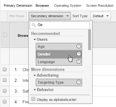 Google Analytics multi-channel funnel reports selection