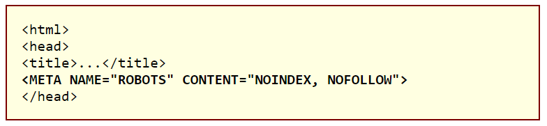noindex nofollow code example