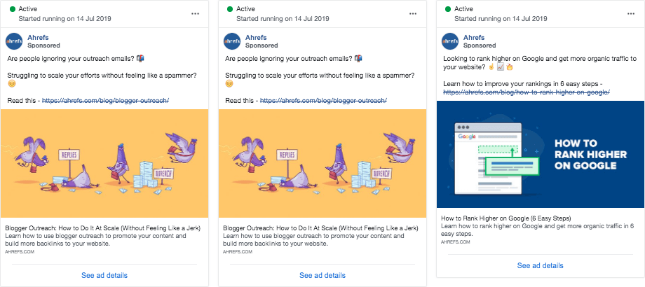 Social Selling: How Ahrefs promotes their content on Facebook