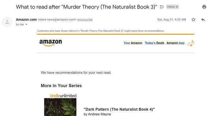 Amazon remarkerting ads email