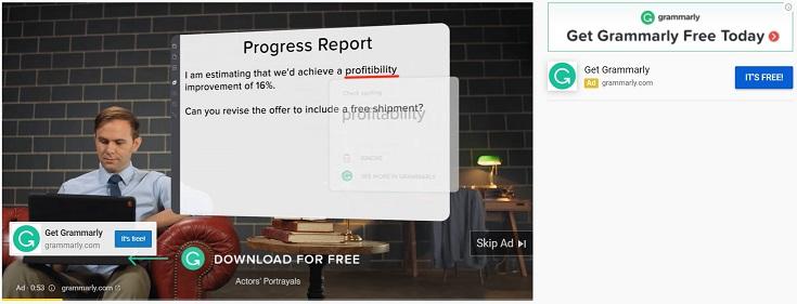 YouTube ad in professional setting