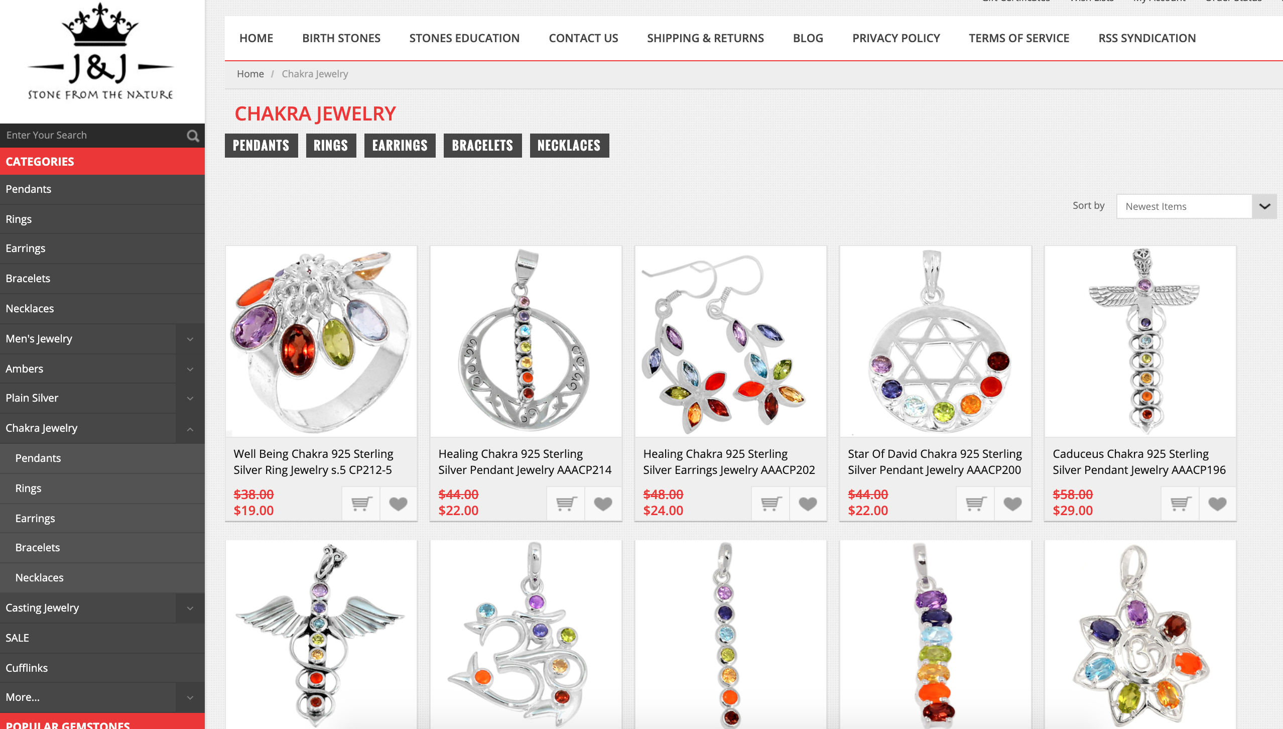 JJ Designer Jewelry website