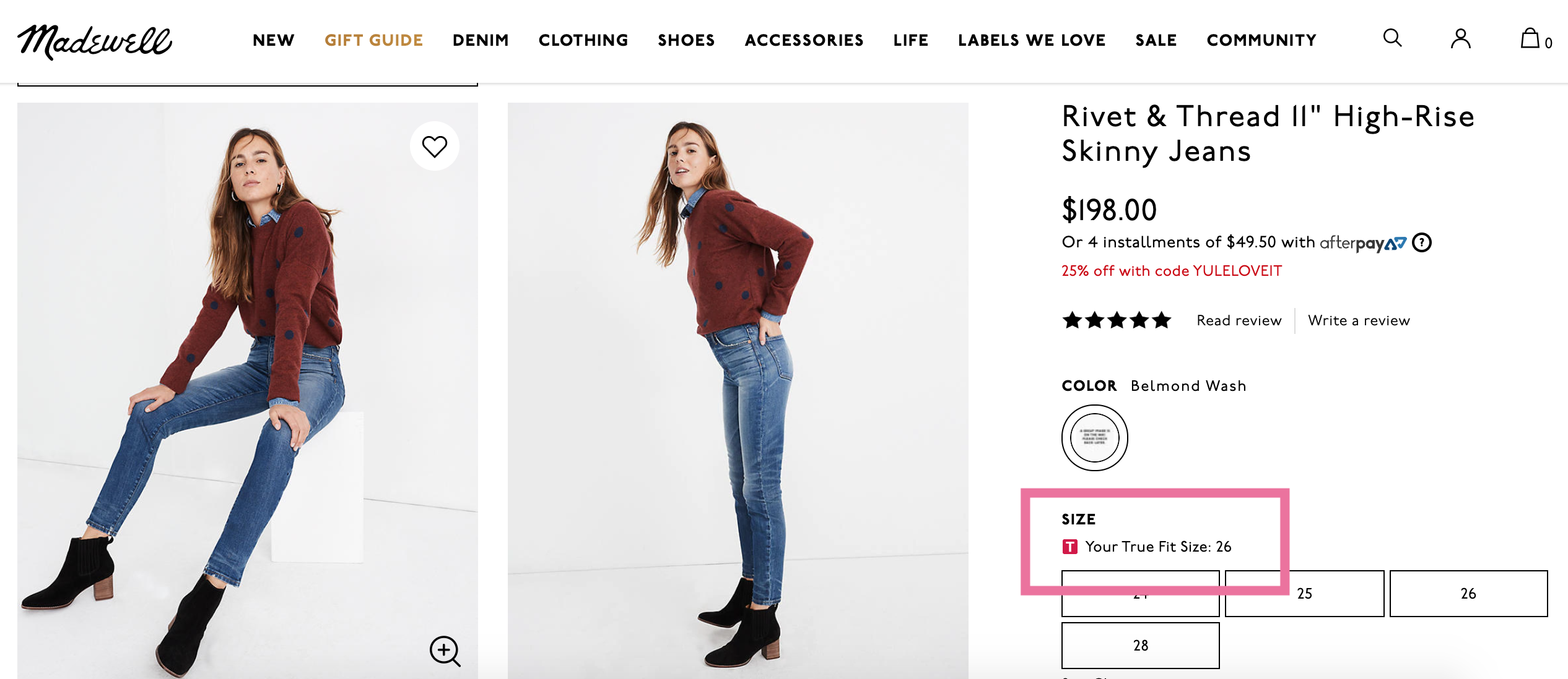 Madewell personalized shopping