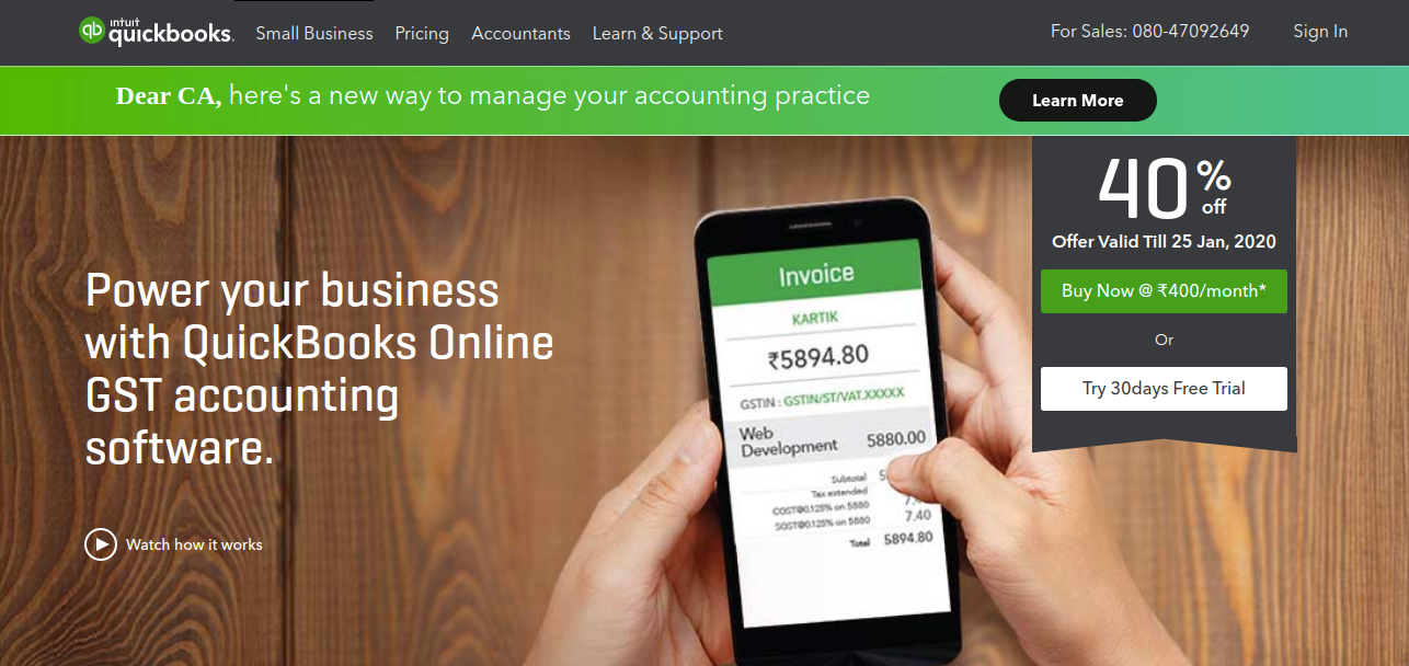 Quickbooks - Save time on accounting