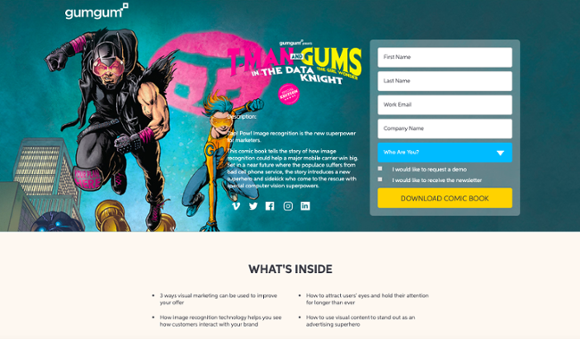 GumGums Account Based Marketing comic book example