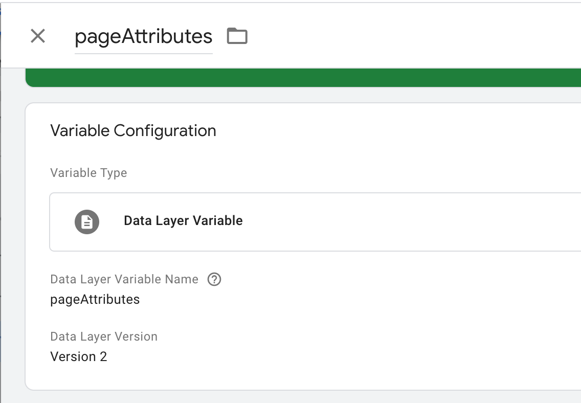 data layer variable setup in google tag manager.