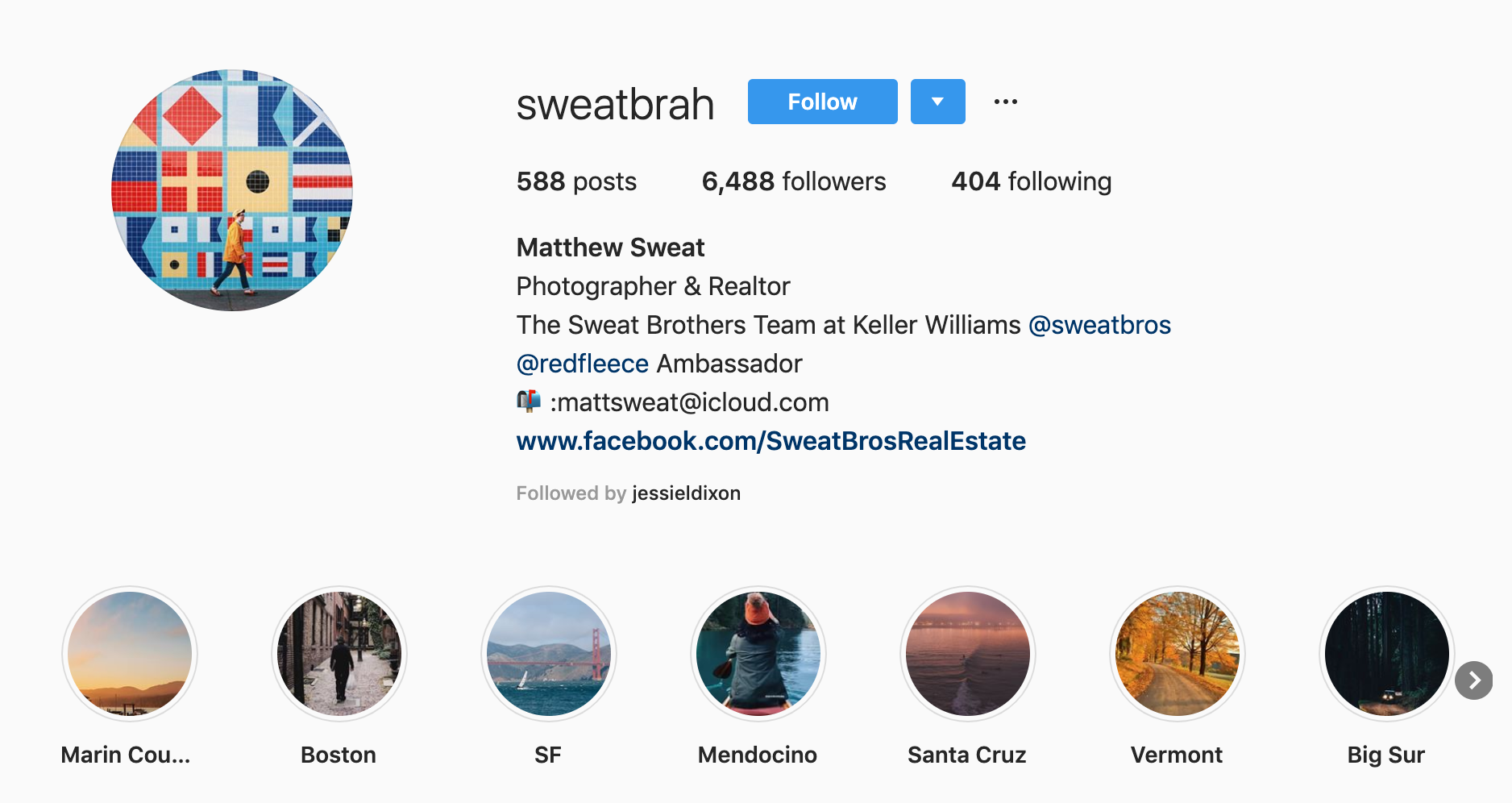 sweatbrah Instagram account