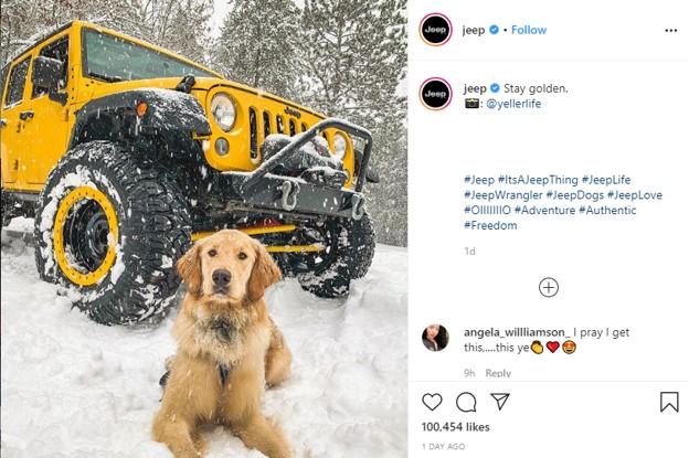 user-generated Instagram post from Jeep
