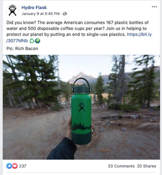 user-generated content on Instagram example from HydroFlask