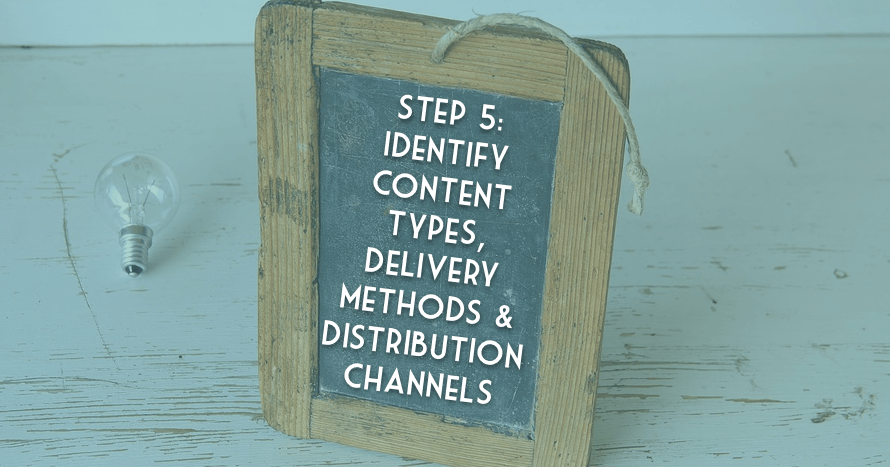 Data-Driven Content Marketing: Step 5 - Identify Content Types, Delivery Methods & Distribution Channels