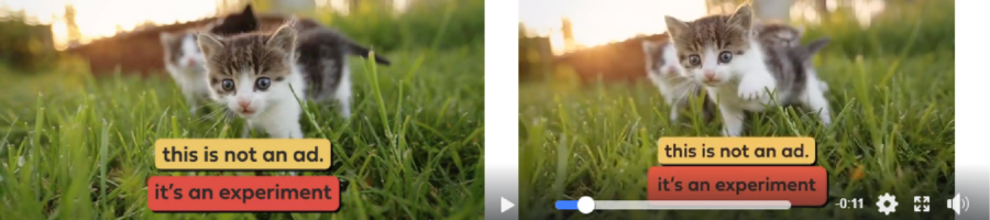 Image vs. video a/b test