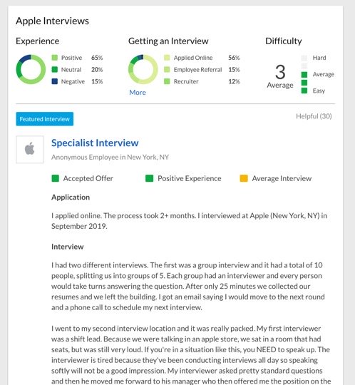 apple interview reviews
