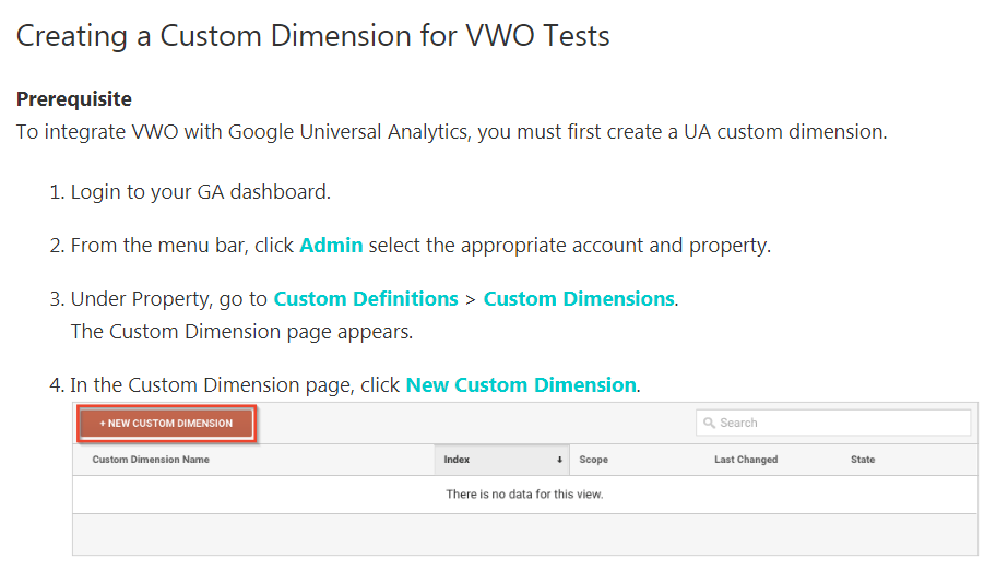 vwos documentation on setting up segments in google analytics.