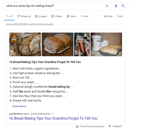 Look at existing featured snippets for the search terms you are looking to rank for to learn how to write your content to get a featured snippet.