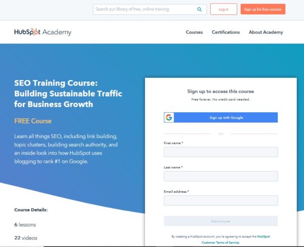 SEO Training Course by HubSpot Academy