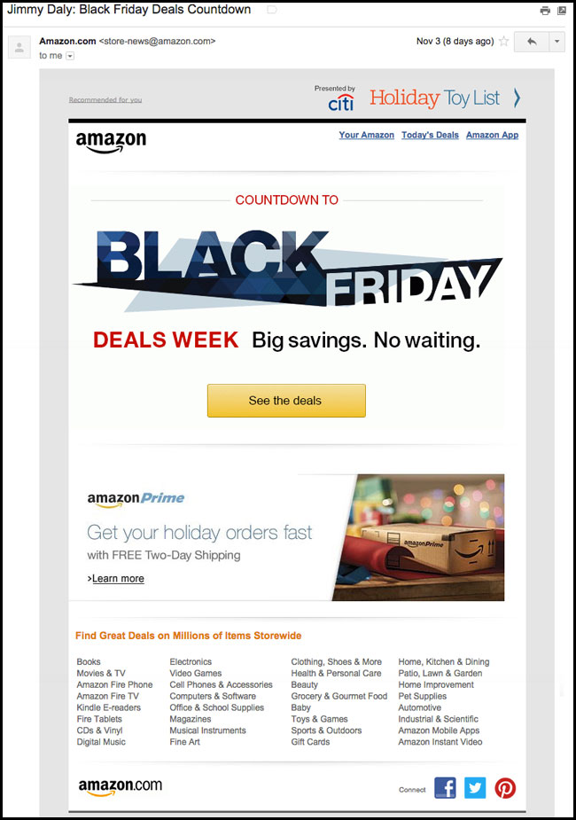 Amazon Promotion Emails