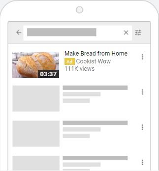 YouTube advertising bread ad