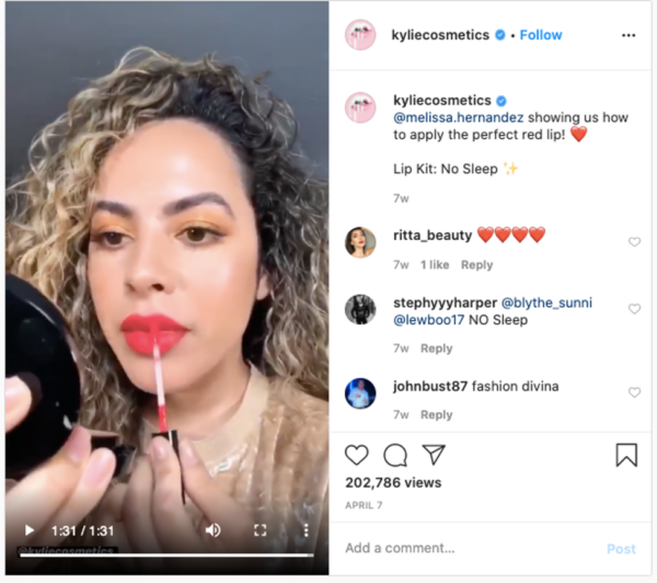 DIY video tutorials from Kylie Cosmetics