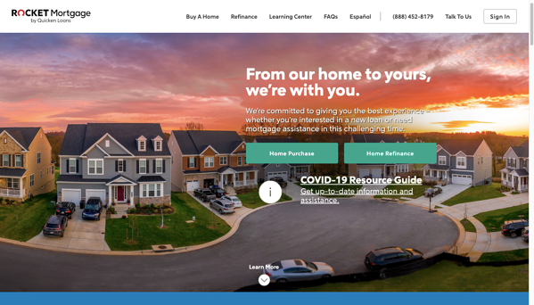 rocket mortgage homepage