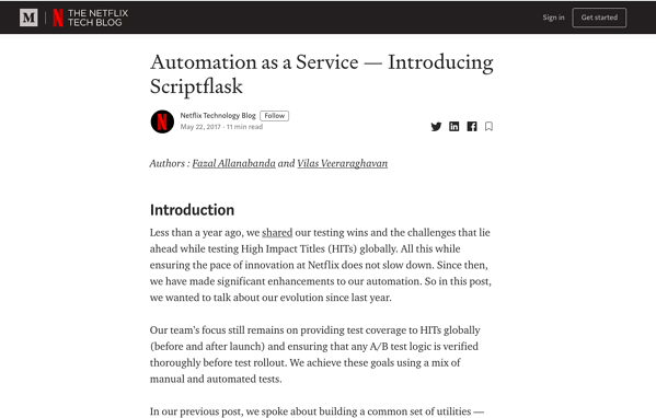 Automation and Netflix screenshot blog