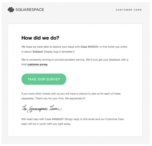 Squarespace transactional email