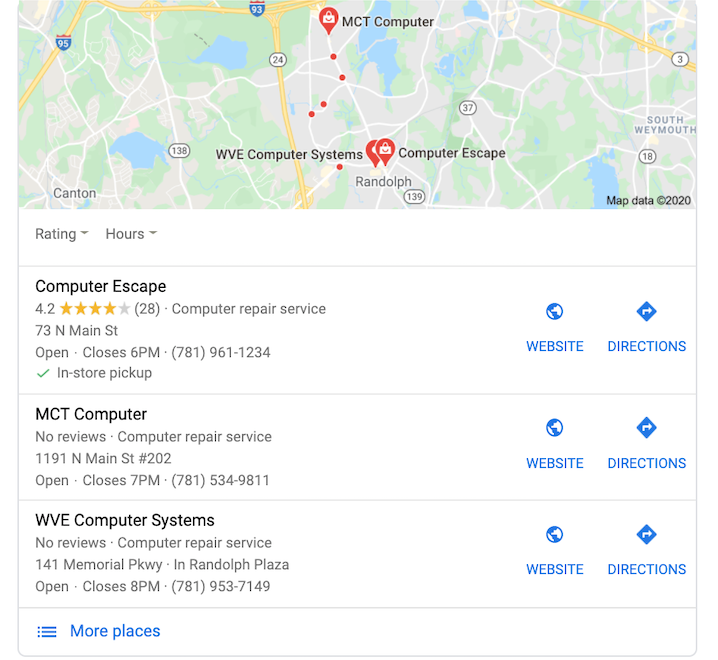 google my business optimization get reviews computer escape