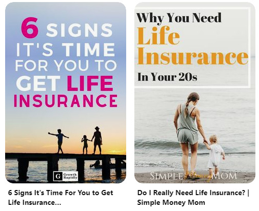 example of popular pins about insurance.
