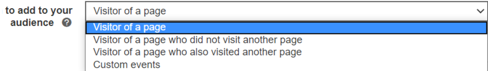 defining who gets added to a remarketing list.