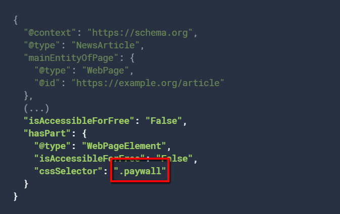 css selector paywall example.