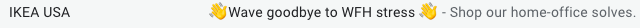 Ikea using wave emojis in its subject line