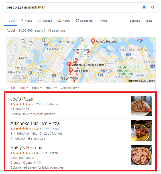 pizza google search