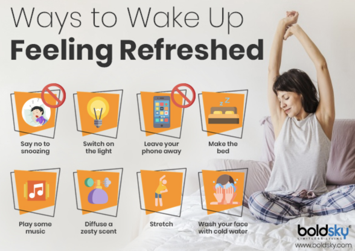 ways to wake up - feeling refreshed