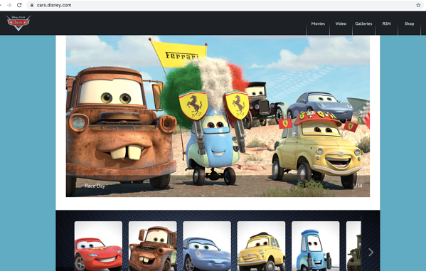cars from disney screenshot