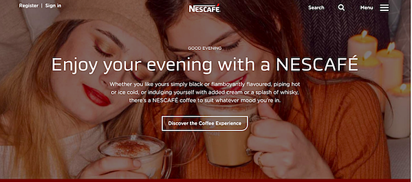 nescafe-homepage