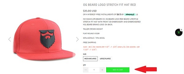 no shave life product page example