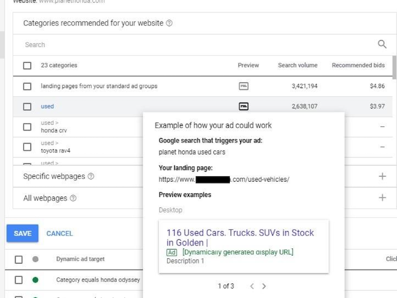 google ads search terms report dynamic search ads
