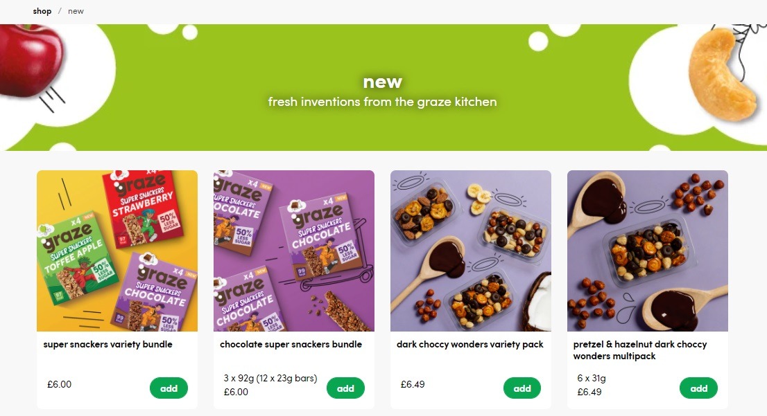 graze online store design example 3