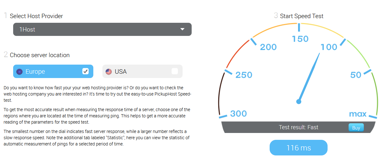Start speed test. 