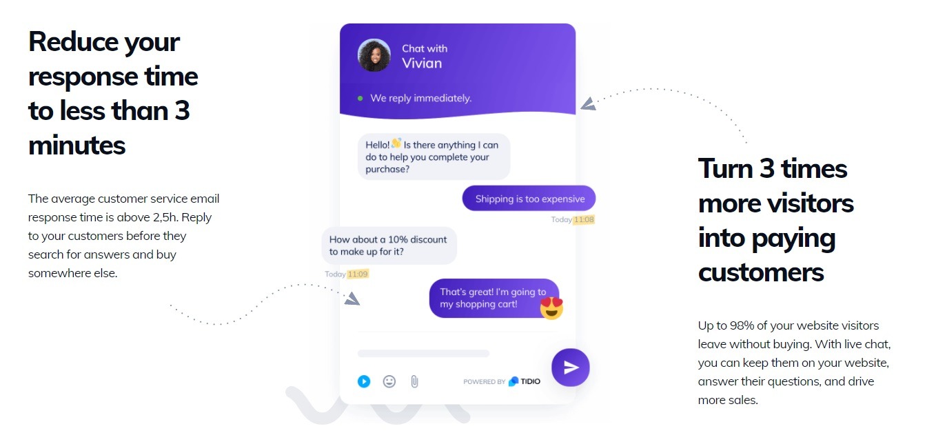tidio online live chat for store