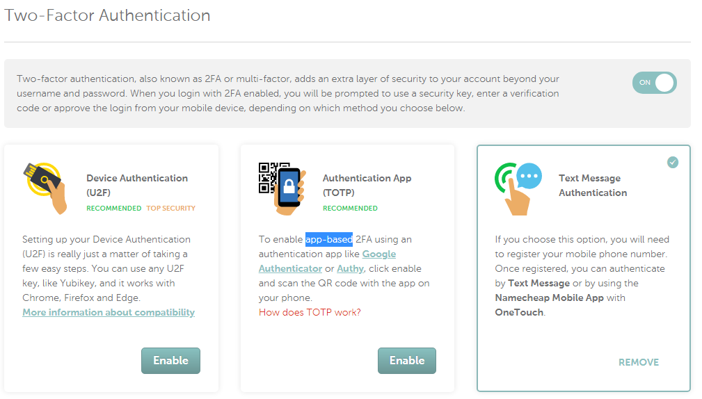 two factor authentication