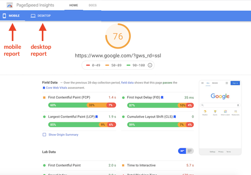 2020 holiday advertising best practices page speed insights google