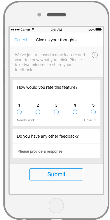 Mobile survey, how would you rate this feature