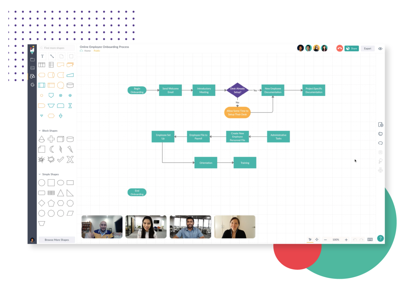Creately Virtual Conference Room