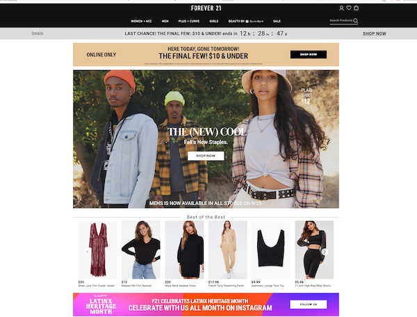 forever21-webpage