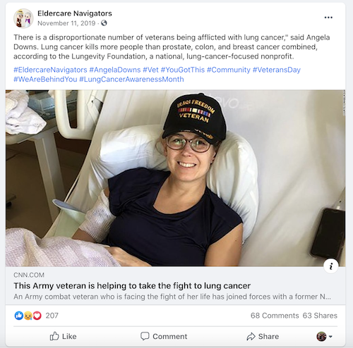 free november marketing ideas lung cancer awareness eldercare navigators