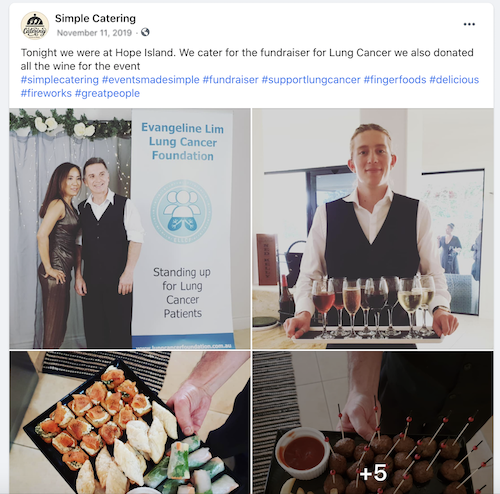 free november marketing ideas lung cancer support caterers