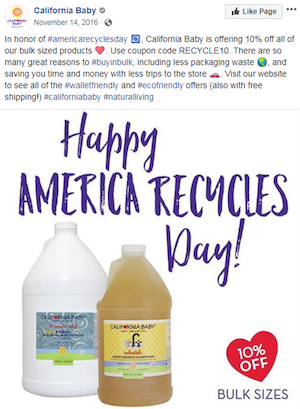 november marketing ideas america recycles day bulk product discount