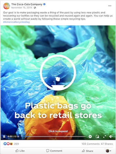 november marketing ideas america recycles coca cola
